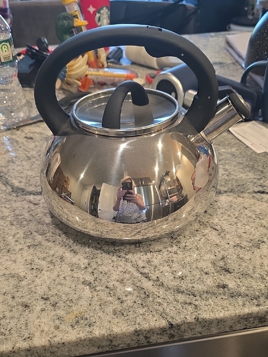 brandani Other - Classic Stainless Steel Whistling Kettle with Black Handle
